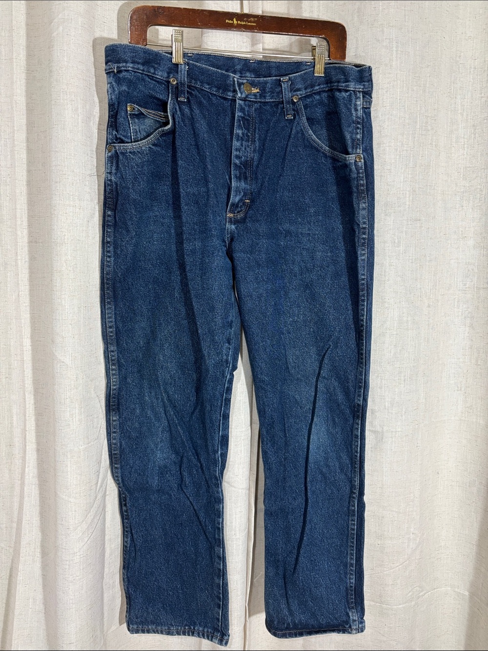 Wrangler Men’s Regular Fit Dark Blue Denim Jeans